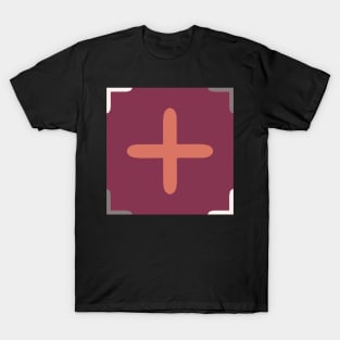 Broken crosses in deep burgundy, blush and grey T-Shirt